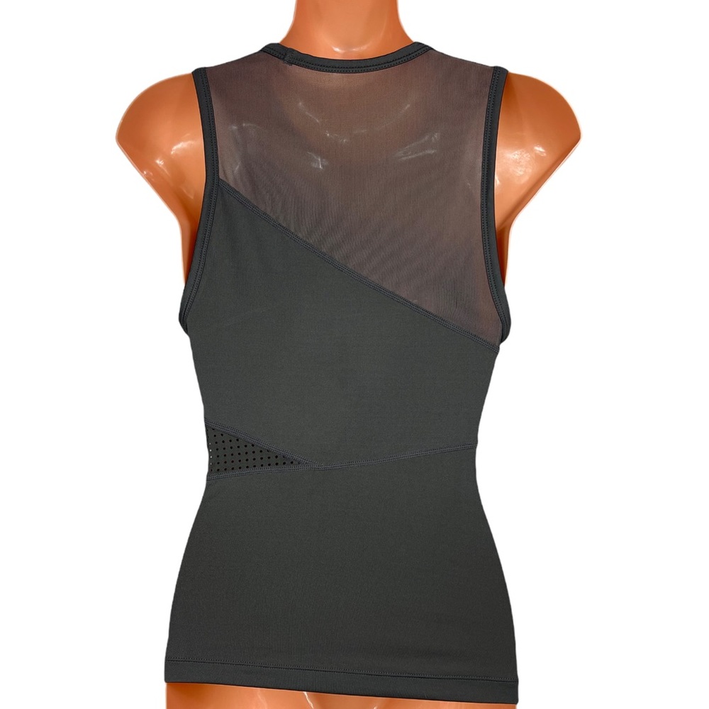 JoyLab Women’s Workout Grey Fitted Sleeveless Moisture-Wicking Top with Mesh XS - Picture 2 of 7